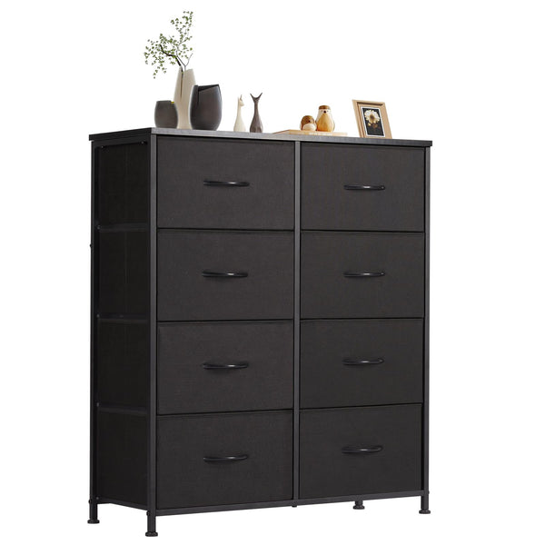 Dresser for Bedroom with 8 Fabric Drawers, Tall Chest Storage Tower