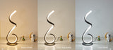 Spiral Dimmable LED Table Lamp, Modern Bedside Lamp