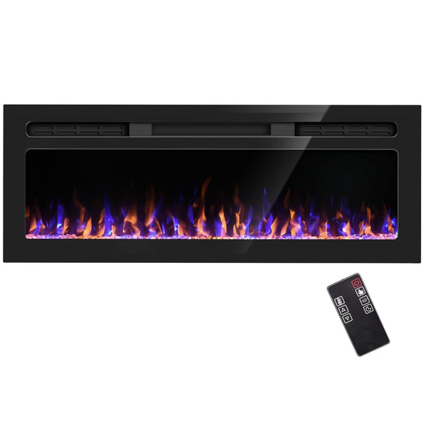 50" Electric Fireplace in-Wall Recessed and Wall Mounted Electric Fireplace
