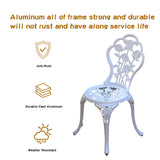 Patio Bistro Set.Rust-Resistant Cast Aluminum Bistro Table Set