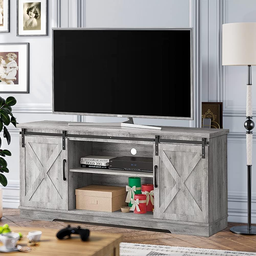 Farmhouse TV Stand for 65 inch TV, Farmhouse Entertainment Center