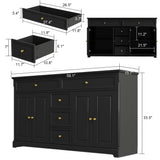 Sideboard Buffet Cabinet with 4 Storage Compartments