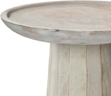 Dayton SOLID MANGO WOOD 13 Inch Wide Round Wooden Accent Table in