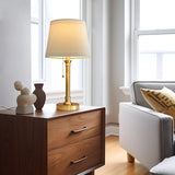 Modern Gold Brass Table Lamp Set of 2 for Bedroom Living Room 19.75'