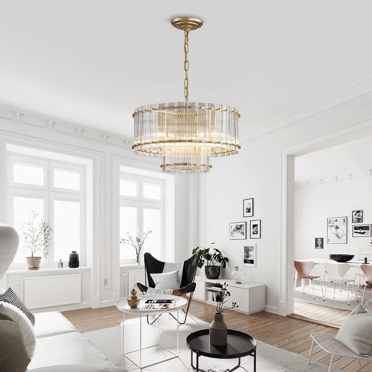 21032 Drum Chandelier Light Fixture