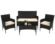 Patio Furniture Set 4 Pieces Outdoor Rattan Chair Wicker Sofa