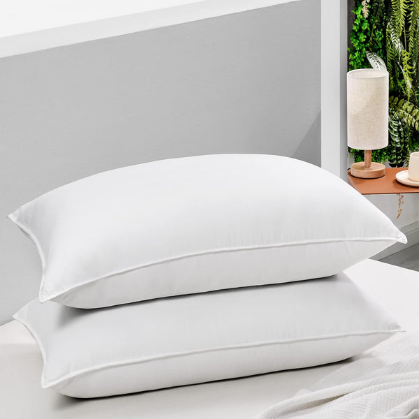 Bed Pillows for Sleeping 2 Pack - Luxury Plush Down Alternative Pillows
