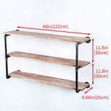 Floating Shelves for Wall Industrial Pipe Shelving,Pipe Shelves with Wood Shelf,Metal