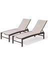 Aluminum Adjustable Chaise Lounge Chair  Five-Position Recliner