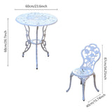 Patio Bistro Set.Rust-Resistant Cast Aluminum Bistro Table Set