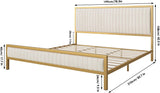 King Size Bed Frame, King Bed Frame and Headboard, Heavy Duty Metal Foundation