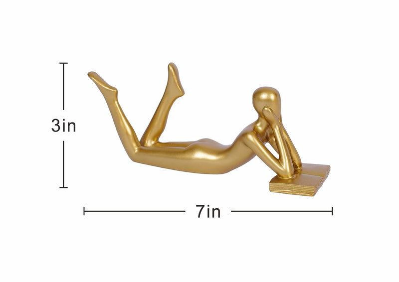 Gold Decor Reading Statue Home Decorations Gold Accent Home Decor