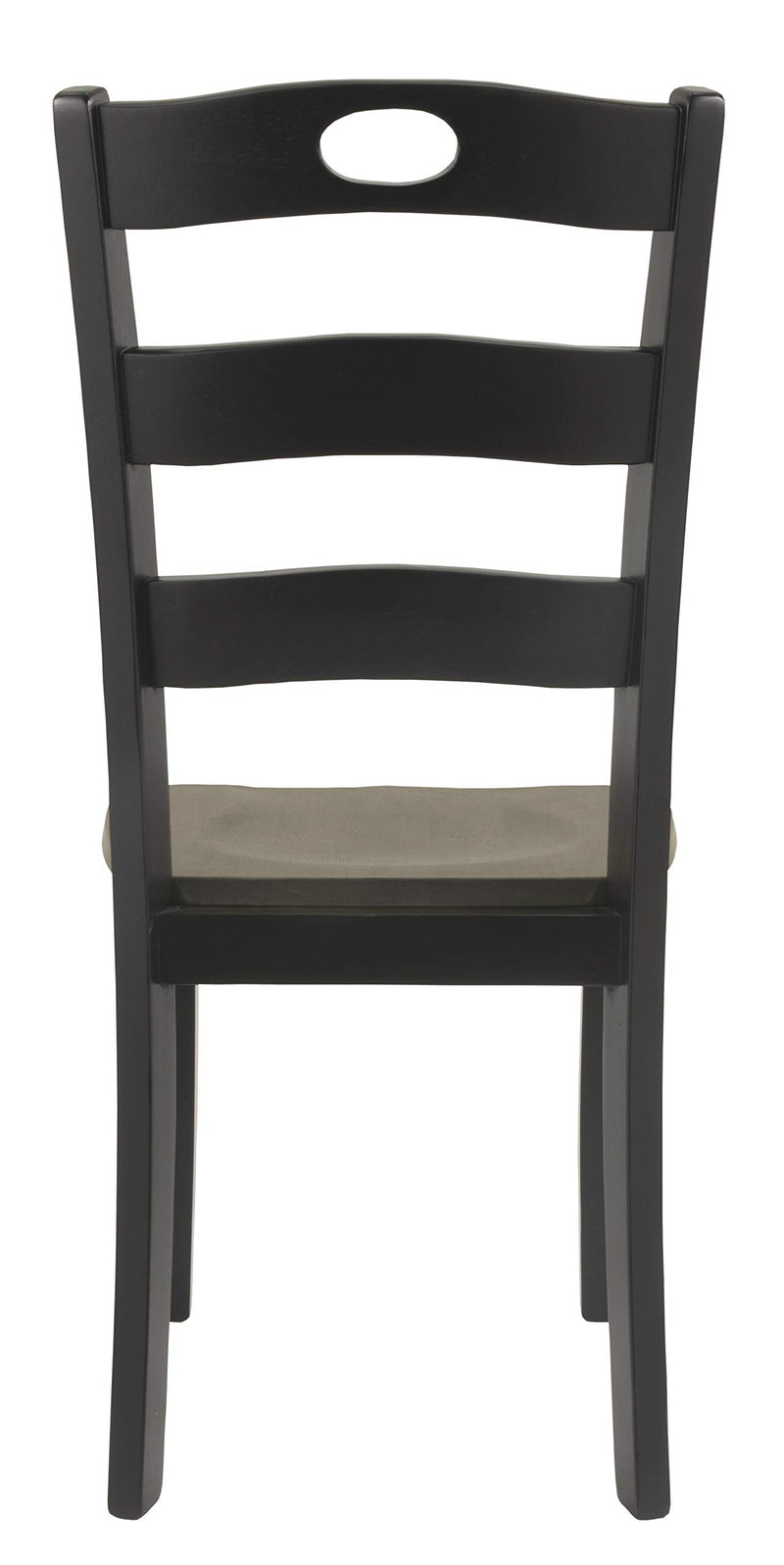 Froshburg Rustic Farmhouse Ladderback Dining Chair, 2 Count, Dark Brown