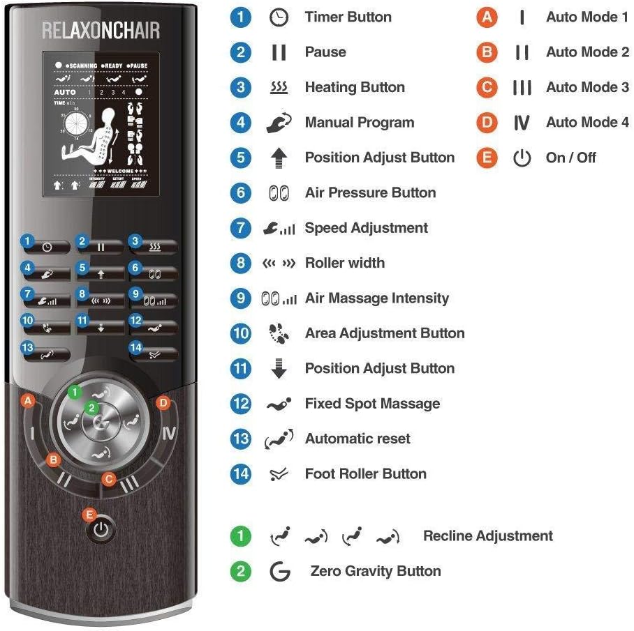 RelaxForm L-Track Zero Gravity Massage Chair – Heating & Remote Control