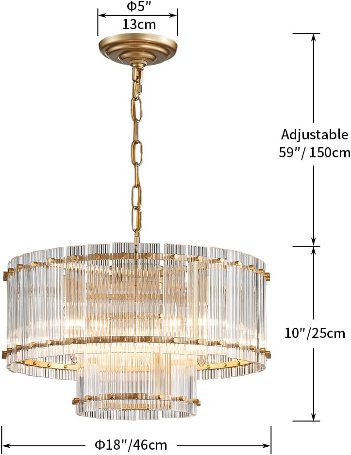 21032 Drum Chandelier Light Fixture