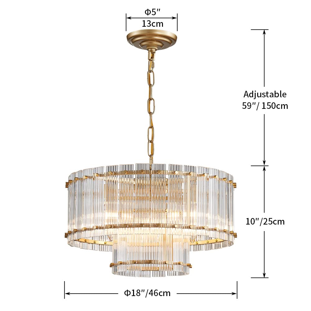 21032 Drum Chandelier Light Fixture