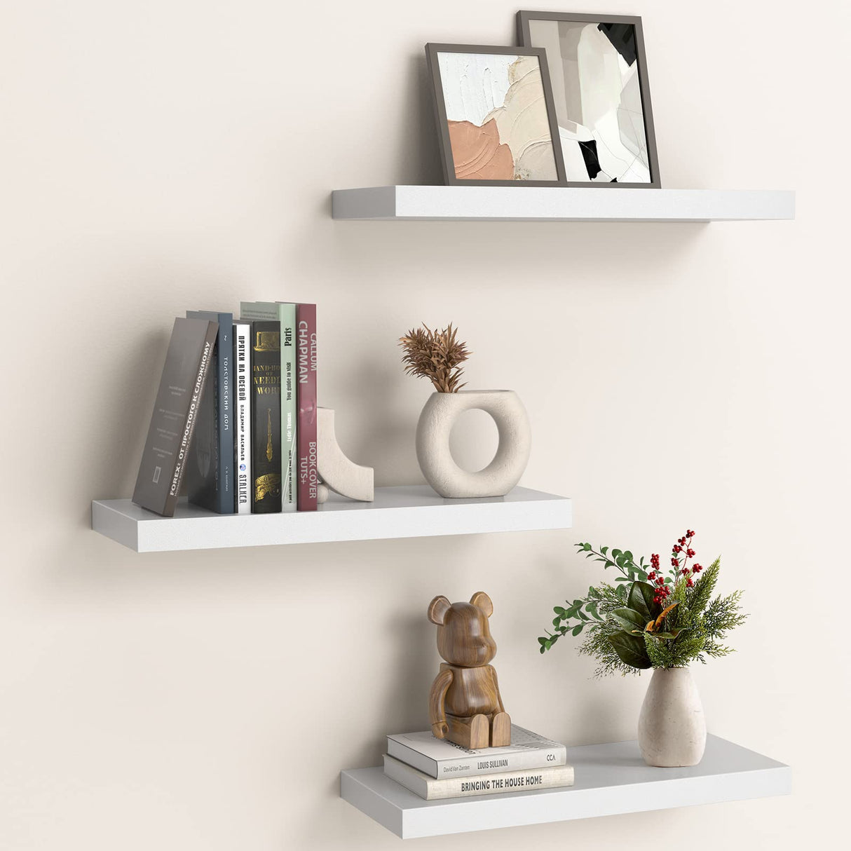 Floating Shelves, Wall Shelves for Bathroom/Living Room/Bedroom/Kitchen Decor