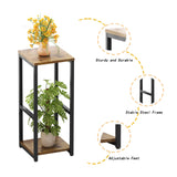 Plant Stand Indoor Corner Tall 2 Tier Flower Storage Plant Shelf Holder