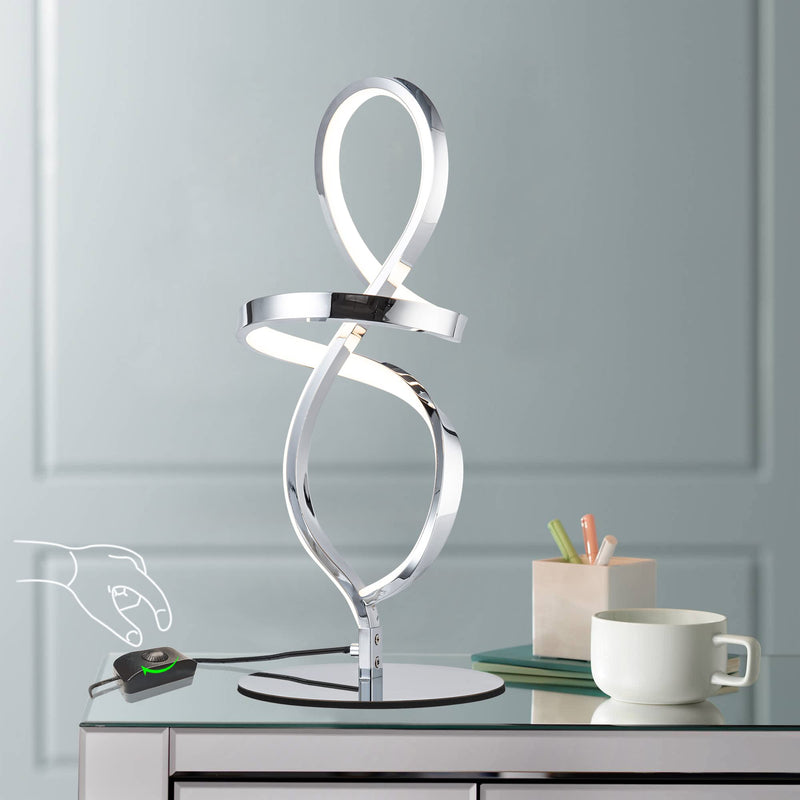 Modern Table Lamp, LED Spiral Lamp, Stepless Dimmable Bedside Lamp