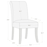 Upholstered Kitchen & Dining Room Chairs with High Back, Faux Leather Dining Chairs