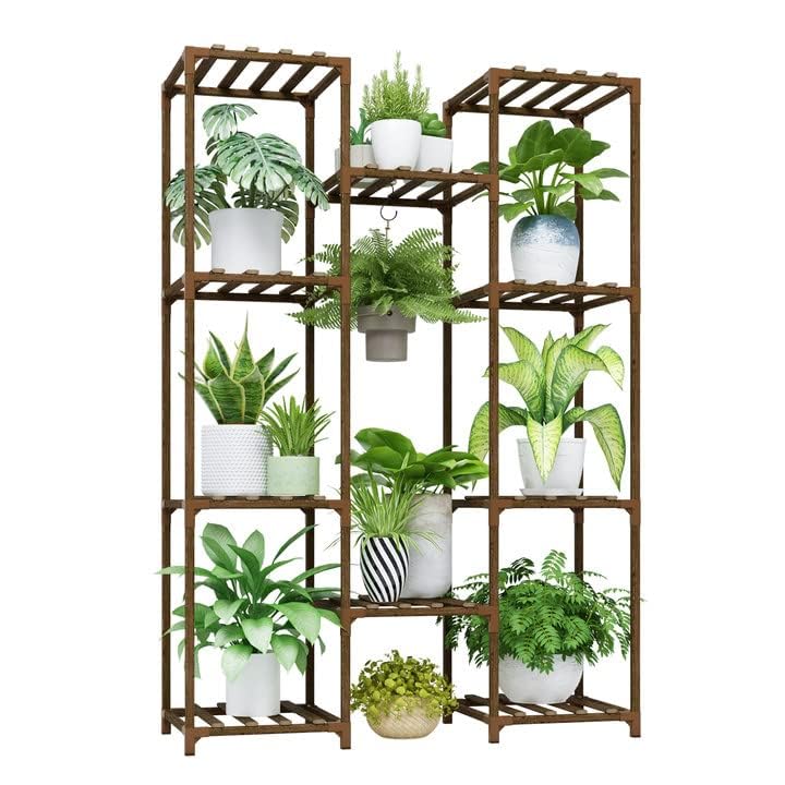 Plant Stand Outdoor Indoor Hanging Plant Shelf Tall Large Plant Holder