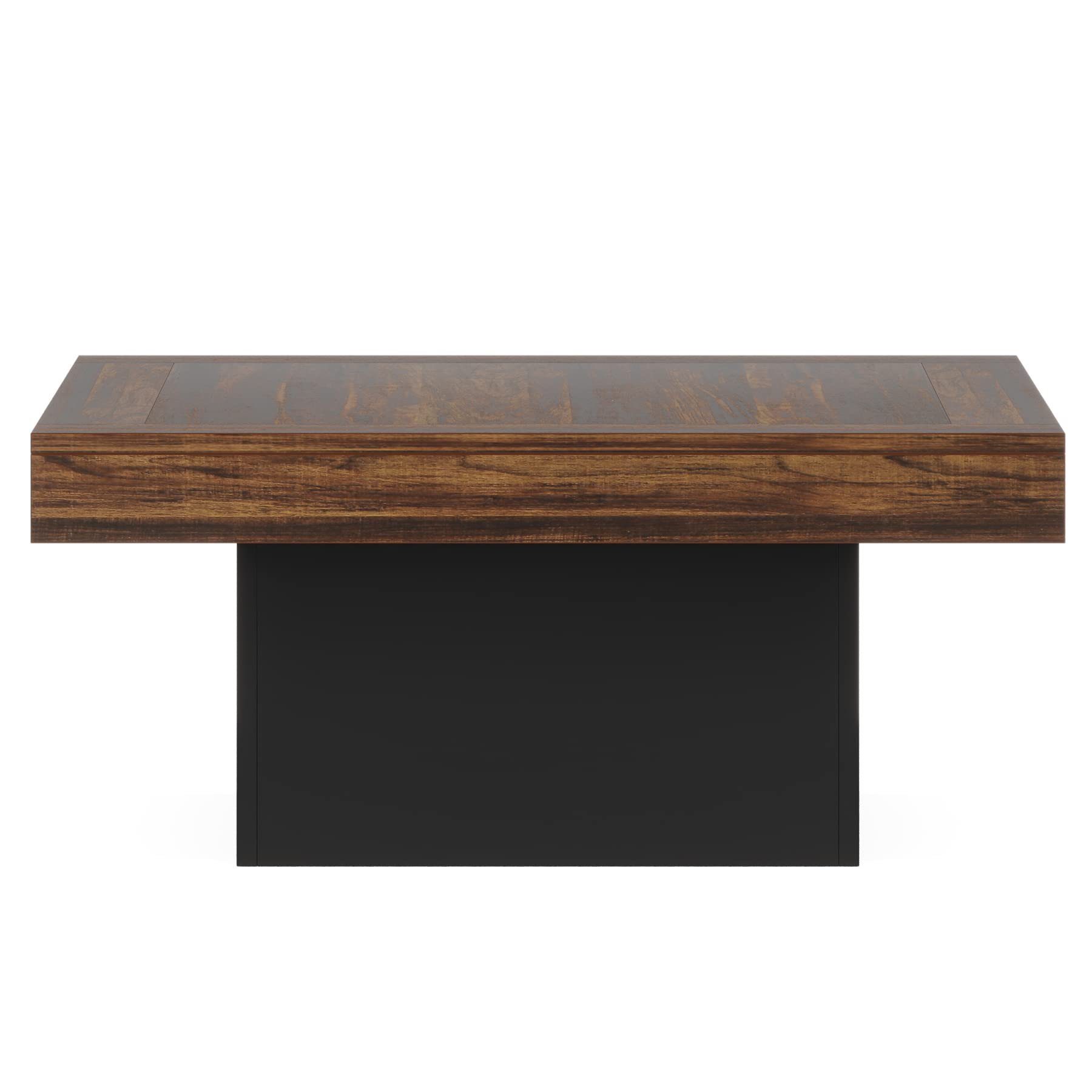 Farmhouse Coffee Table Square LED Coffee Table Engineered