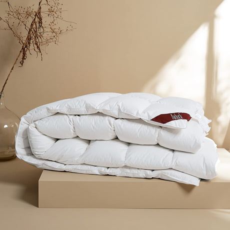 Luxury Feather Down Comforter Queen Full Size, Filled with Feather and Down