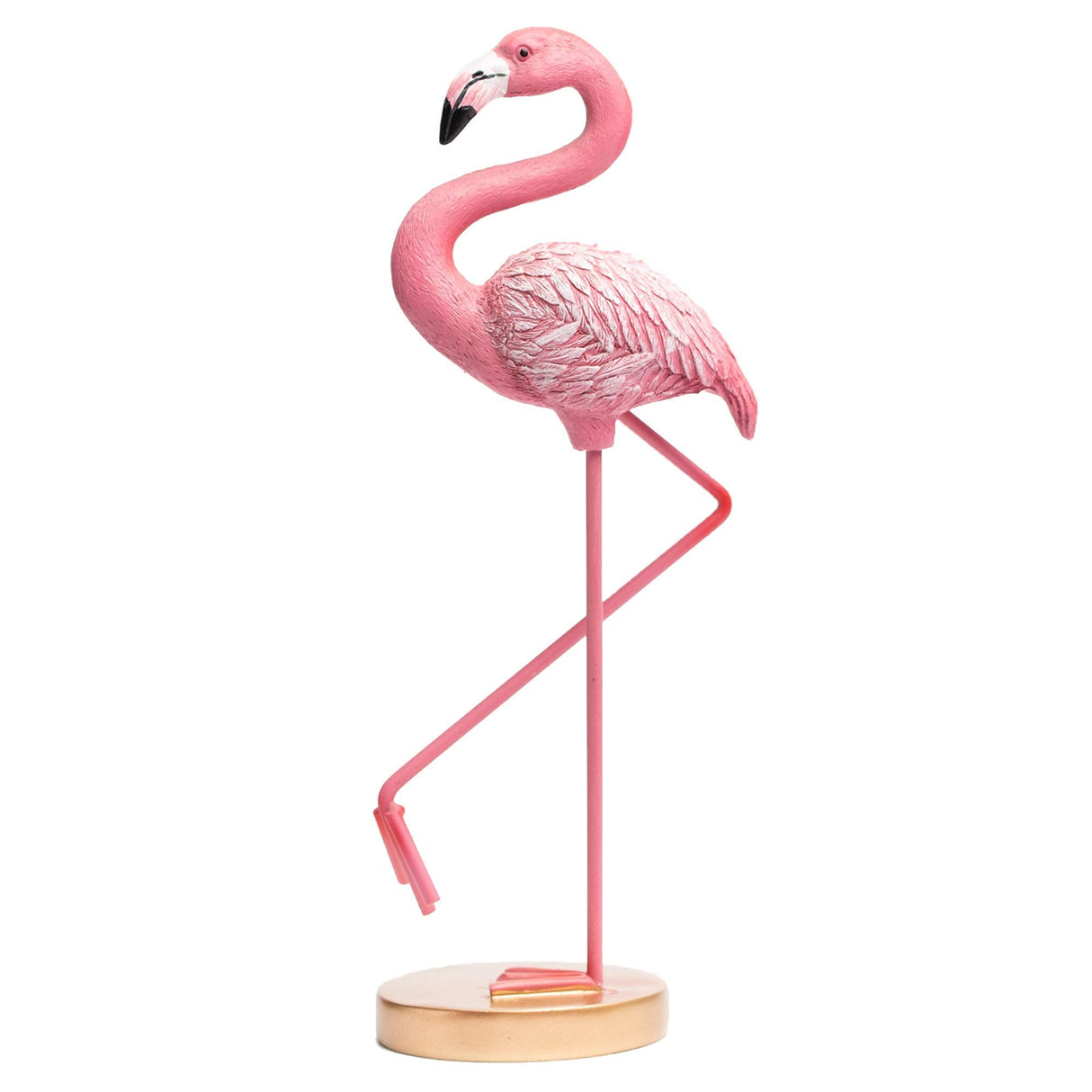 Pink Flamingo Statue Summer Tropical Decor - 10 inch Flamingo Sculpture