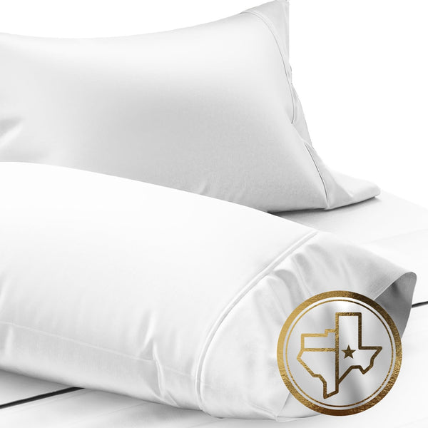 100% Cotton Pillowcases, Pillow Case Set of 2, Fits Standard & Queen Pillows