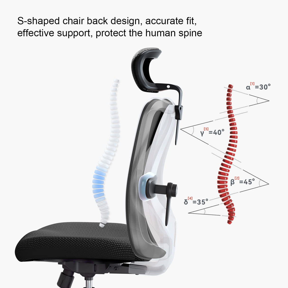 Office Chair for Big and Tall People Adjustable Headrest