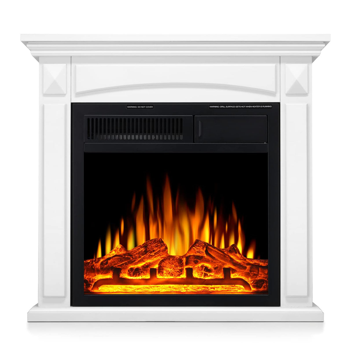 27” Electric Fireplace Mantel Wooden Surround Firebox