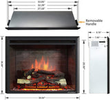 Western Electric Fireplace Insert with Fire Crackling Sound