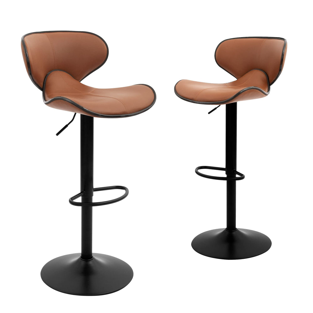 Swivel Adjustable Barstool, Counter Height Chairs w/Backrest