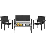 4 Pieces Patio Furniture Set, Outdoor Conversation Sets for Patio