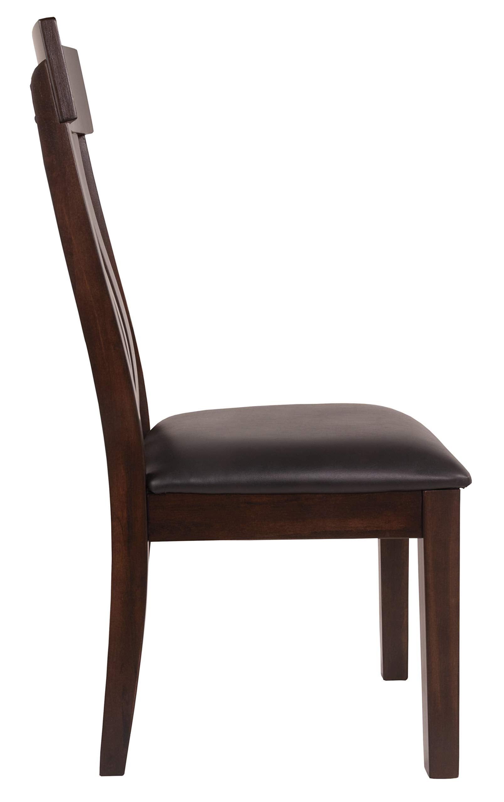 Haddigan Faux Leather Cushioned Rake Back Dining Chair