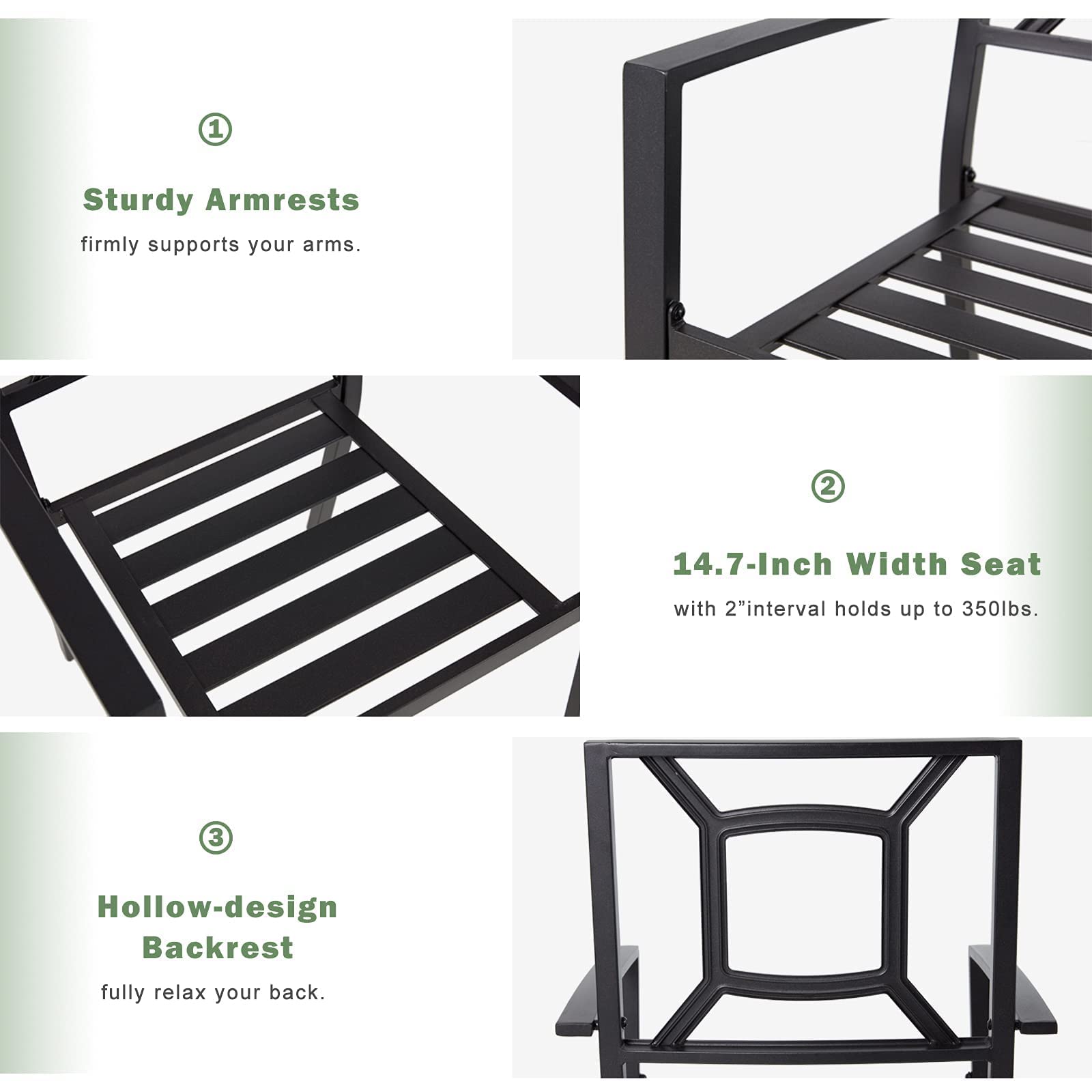 Patio Chairs Set of 2