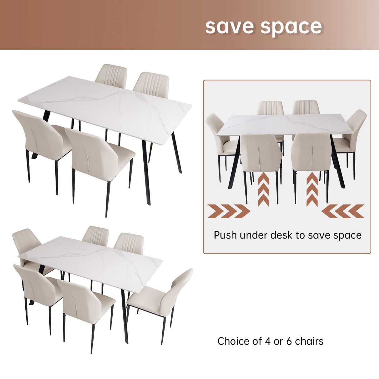 Dining Table Set for 6