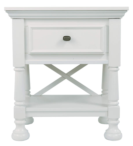 Kaslyn Country Cottage 1 Drawer Children's Nightstand, White