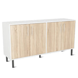 Wood Buffet Cabinet for Living Room, Wooden Storage Sideboard