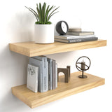 Floating Shelves for Wall, Natural Wood Shelf Decor for Bathroom Kitchen Bedroom