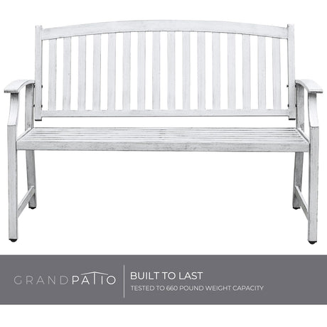 Garden Bench, Outdoor Benches with Anti-Rust Aluminum Steel Metal Frame