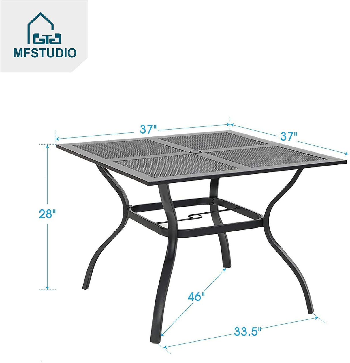 64"x38" Rectangle Outdoor Dining Table