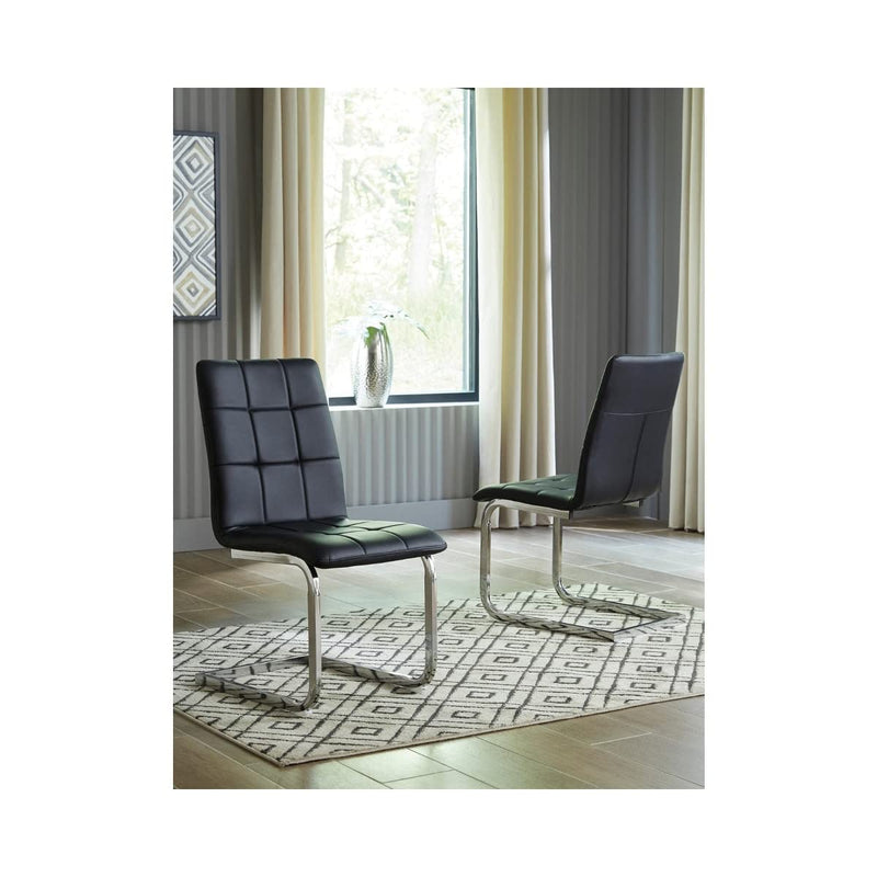 Madanere Contemporary Faux Leather Upholstered Dining Chair