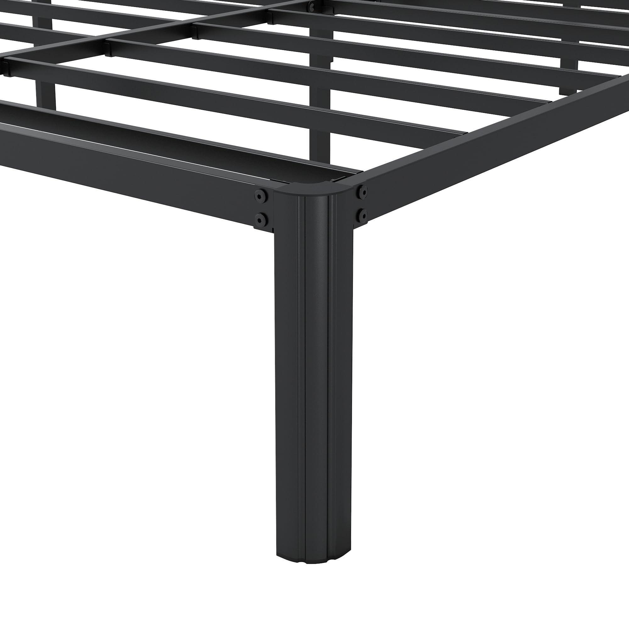 14 Inch Queen Size Bed Frame with Headboard, No Box Spring Needed