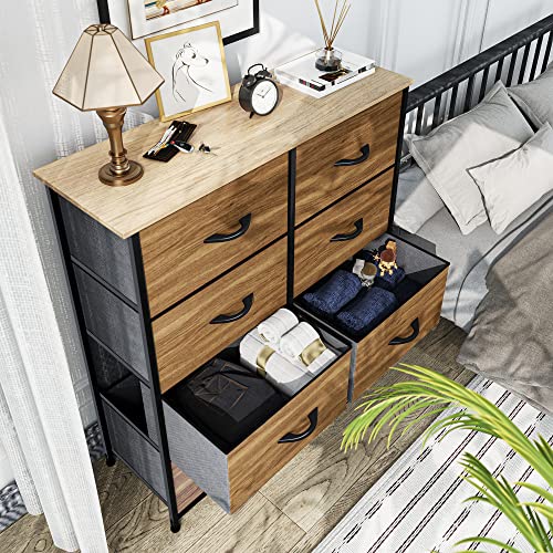 Dresser with 8 Drawers - Fabric Storage Tower, Organizer Unit for Bedroom