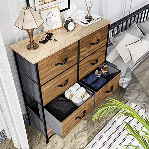 Dresser with 8 Drawers - Fabric Storage Tower, Organizer Unit for Bedroom, Living Room
