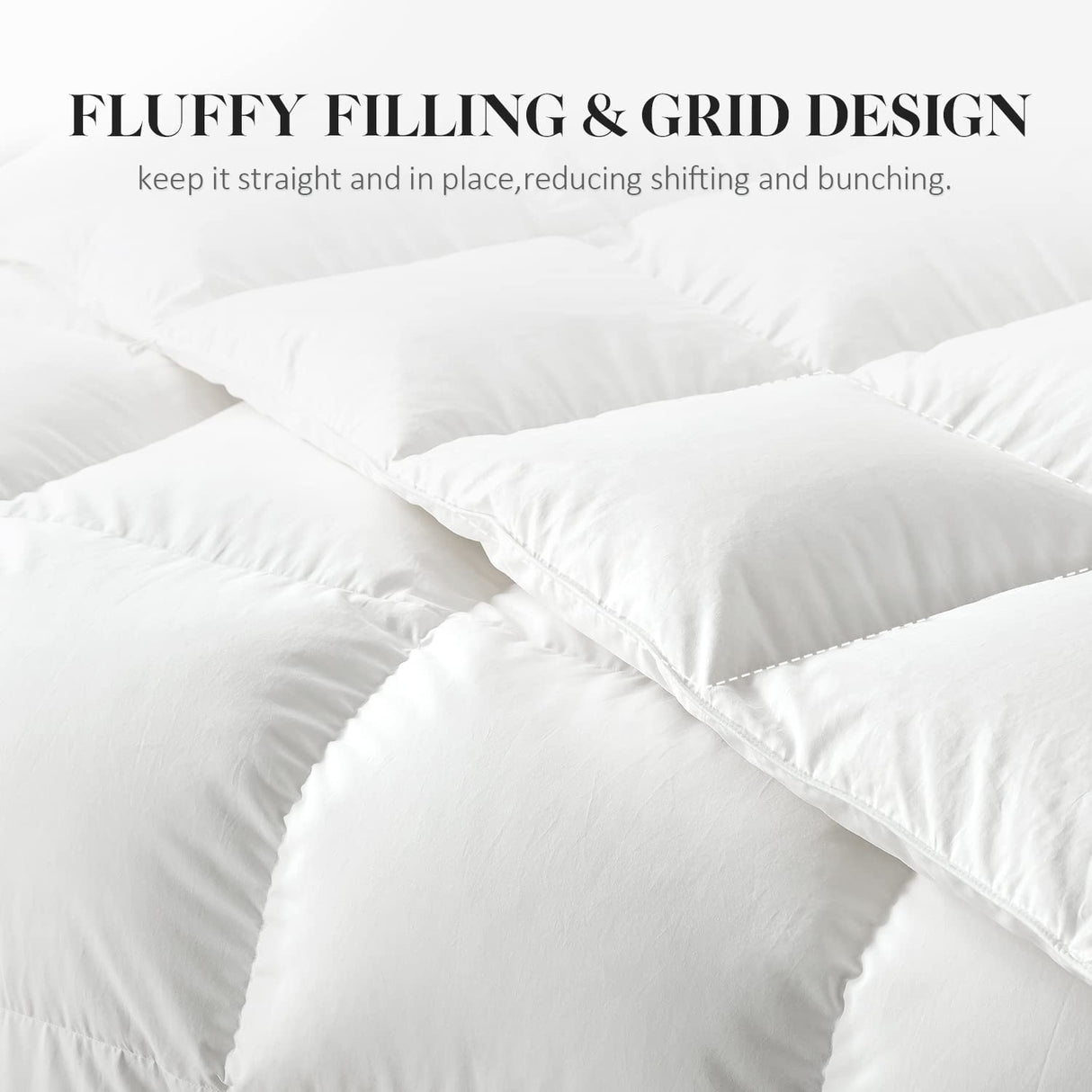 Feather Comforter King Size, , All Season White Luxury Bed Comforter