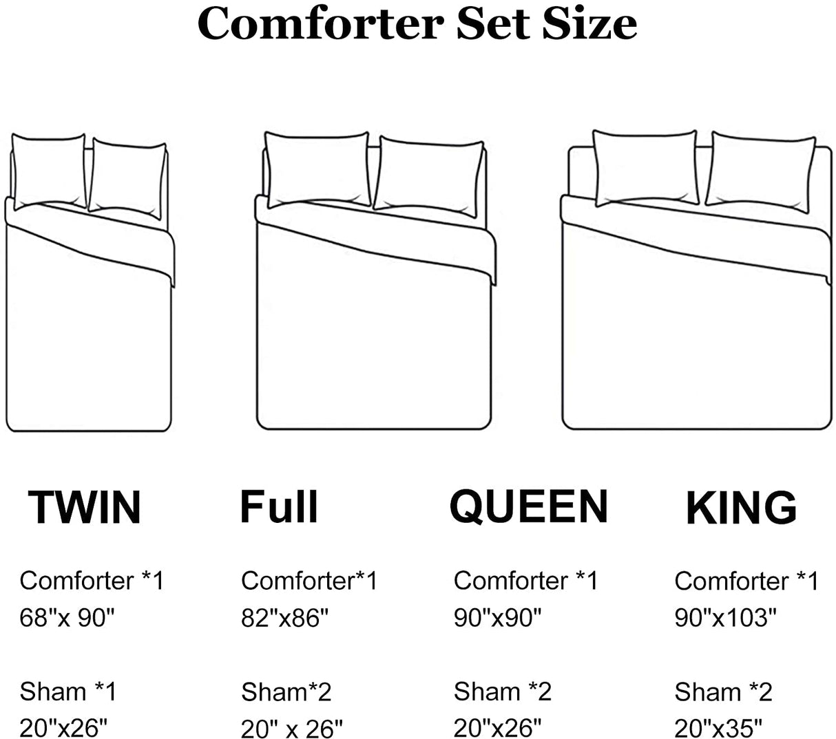 Full Size Comforter 3 Piece All Season Bedding Comforter Full Size