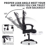 Ergonomic PC Gaming Chair with Footrest Comfortable Headrest