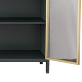 Home Furniture Series Modern Sideboard Storage with 4 Glass Doors